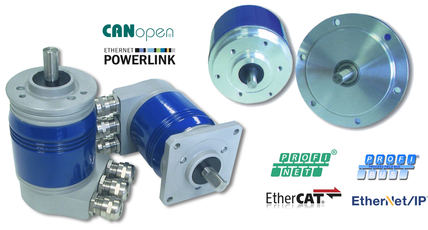 Enkodery absolutne z protokołami SSI, Profinet, Profibus, EtherCAT, CANopen
